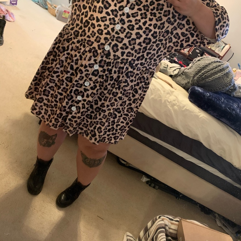 Leopard oversized dress